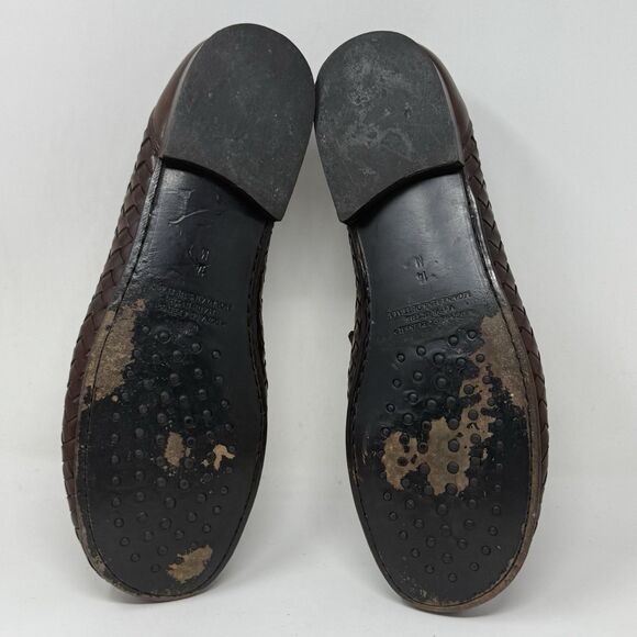 Donald J. Pliner Urvan Loafers Shoes Mens 14 M Brown Leather Woven Slip On Dress main image 13